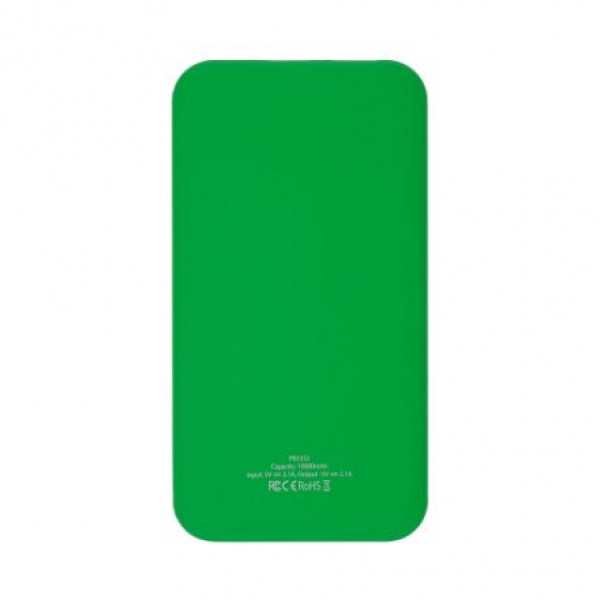 Robbie Powerbank zweifarbig mit 10000 mAh. LED-Ladeanzeige. DC5V/2,1A Output